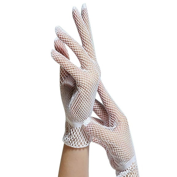 JAHH Women Summer UV-Proof Driving Gloves Mesh Fishnet Fingerless Durability Fashionable Casual Non Slip UV Protection Summer Outdoor Glove for Women and Girls Thanksgiving