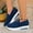 #038-Blue, variant on Wowcloth Casual Wedge Shoes for Women – Comfortable Lace-Up Design with Sporty Style for Everyday Wear & Casual Outings
