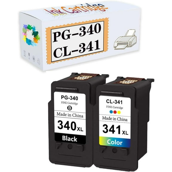 Compatible PG-340 CL-341 PG340 CL341 Ink Cartridges Replacement for Canon MG2130 MG3130 MG3530 MG4130 MX513 MX523 Printers