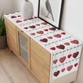thumbnail image 4 of Red Love Table Runner - 70 Inch Long, Kitchen Dining Table Runner Dresser Scarves, Valentine's Day Heart Red Plaid Minimalist Farmhouse Decor for Coffee Tables Wedding Party Banquet, 4 of 8