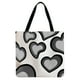 thumbnail image 1 of Bolsas De Compra Bolsa de playa para mujer, de compras de lino plegable, estampado de corazón lavable para damas y niñas Tmvgtek Para Estrenar, 1 of 9