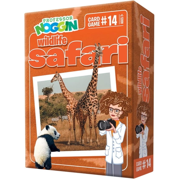 Professor Noggin: Wildlife Safari Educational Card Game For 2 or more Players Ages 7 and up