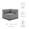 thumbnail image 6 of Modular Sofa Corner Chair, Black Grey Gray, Fabric, French Living Lounge Cafe Lobby Hospitality Restaurant, Modern Contemporary HB33758, 6 of 6