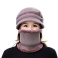 thumbnail image 2 of 2Pcs/Set Womens Scarf Hat with Faux fur Set Thick Winter Knitted Circle Loop Infinity Scarfs for Women, 2 of 8