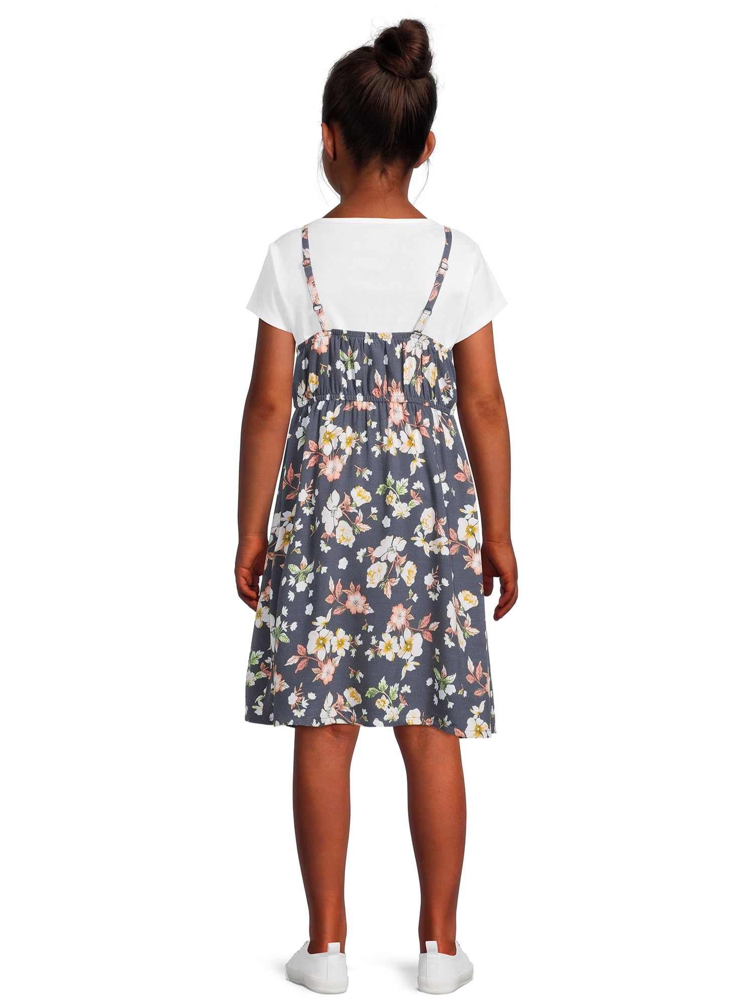 Wonder Nation Girls Slip Dress and T-Shirt Set, 2-Piece, Sizes 4-18 & Plus
