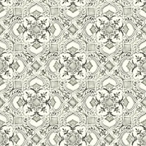 Chesapeake Marjoram Black Floral Tile Wallpaper