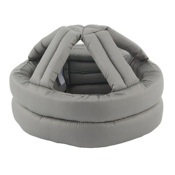 YUMILI Casquette de tête pour Tout-Petit, Chapeau de Protection pour tête de Personne âgée, Casque de sécurité, Vieil Homme, prévention des Chutes Anti-Collision avec Dentelle(Lacets Gris Clair)