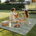 thumbnail image 4 of Dark Green Botanical Outdoor Rug for Patio/Deck/Porch, Non-Slip Large Area Rug 6 x 9 Ft, Pastoral Elegant Spring Floral Indoor Outdoor Rugs Washable Area Rugs, Reversible Camping Rug Carpet Runner, 4 of 8