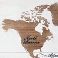 thumbnail image 2 of Benzara World Map Printed Rectangular Wall Decor, White and Brown, 2 of 3