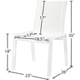 thumbnail image 3 of Meridian Furniture Nizuc Off White Outdoor Patio Dining Chair (Set of 2), 3 of 7