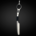 thumbnail image 6 of 7" Black Saki Shears Katana Set of Professional Hair Scissors for Professional Use - Includes Cutting Scissors, Thinning Shears, Razor and Leather Case, 6 of 6