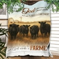 thumbnail image 2 of Lotusprinthandmade God Quote Black Angus Cow Lovers Fleece Blanket 2 Sizes (Made in US) (80"x60"), faith based angus cow fleece throw, christian cow lovers blanket, 2 of 6