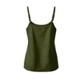 thumbnail image 6 of HappyYEE Plus Size Camisole Tops for Women Spaghetti Strap Sleeveless Cami Tops with Button Decor Loose Fashion Summer Versatile Tank Green-a XL, 6 of 8