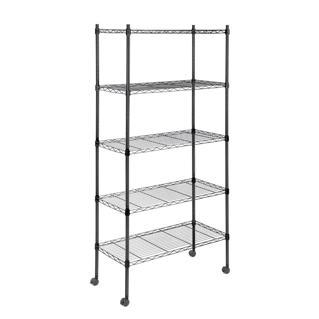 Estanterías de almacenamiento Simple Deluxe de 5 niveles, negras