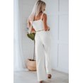 thumbnail image 4 of POGLIP Women's White Cropped Cami Top and High Waist Pants Two Piece Set, 4 of 6