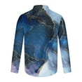 thumbnail image 4 of Mens Shirts Fashion Long Sleeve Marbling Digital Printing Shirts for Men Plus Lapel Collar Mens Dress Shirts Stylish Big & Tall Button Up Daily Hawiian Shirt for Men(Clearance-Sale,Ocean Blue,4XL), 4 of 4