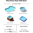 thumbnail image 3 of InoKraft Cordless Pool Vacuum Rechargeable Pool Cleaner 18.5 GPM Suction 59 in Extendable Pole 500 Mesh Filter Gray for Above Ground Inground Pool, 3 of 8