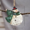 thumbnail image 3 of Adornos colgantes de hierro para decoración navideña de Papá Noel pintado retro para colgar en el árbol de Navidad, juguetes, decoración de Año Nuevo, regalo para niños, 3 of 5