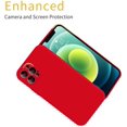 thumbnail image 3 of Étui en Silicone Liquide Manducary Compatible avec iPhone 12/Mini/Pro/Max (2020), Protection Complète en Gel Caoutchouc (Rouge, iPhone 12 pro max), 3 of 7
