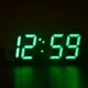 thumbnail image 3 of Reloj de pared LED 3D blanco, moderno despertador digital con pantalla de 24 o 12 horas, 3 of 5