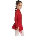 thumbnail image 2 of Alvivi Kids Girls Mesh Spliced Figure Ice Skating Dress Ballerina Leotard Dancewear, 2 of 7