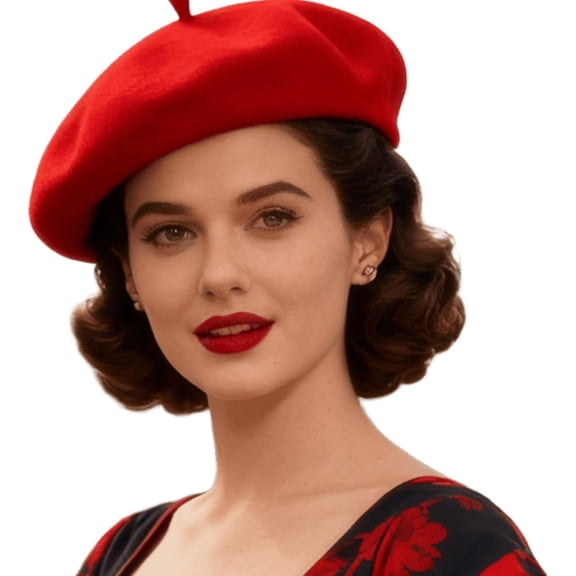 CoCoMangos Women Classic French Beret Hat Irish Painter Cap Warm Wool Artist Beanie Hat Girl Lady Fancy Dress