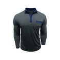 thumbnail image 3 of OHMZYZO Mens Long Sleeve Polo Shirts Casual Moisture Wicking Golf Polo Shirts Lapel Button Casual Tops with Pockets Dark Gray XL, 3 of 6