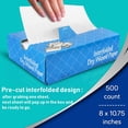 thumbnail image 3 of [500 Pack] Interfolded Food and Deli Dry Wrap Wax Paper Sheets with Dispenser Box, 12 X 10.75 Inch, 3 of 7