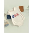 thumbnail image 4 of nvzhuang Independence Day Infant Baby Romper Short Sleeve  Jumpsuits Summer Newborn Bodysuits, 4 of 8