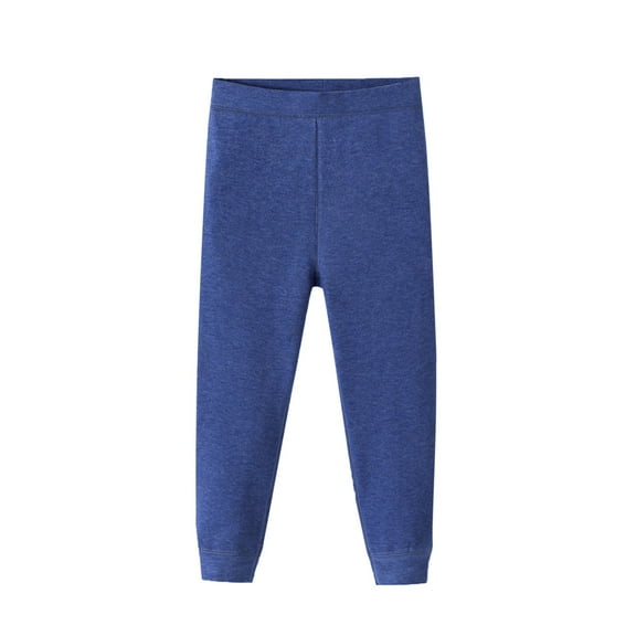 Fgnfyis Girls Winter Velvet Leggings with Thick Warm Soft Stretchable Comfortable Playwear Outdoor Cold Weather Apparel Dark Blue 3-4 Years