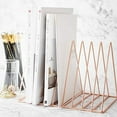 thumbnail image 4 of Triangle Desktop Magazine File Holder Rack, Sturdy 9 Slot Iron Storage Book Sorter Organizer Bookshelf for Office Home Decoration, 4 of 6