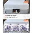 thumbnail image 7 of Purple Lavender Wrap Around Bed Skirts for Queen Bed 18" Drop,Bed Skirt with Adjustable Elastic Belt Dust Ruffle Bed Valance for Bedroom Hotel Pastoral Botanical Floral Dragonfly Bed Frame Cover, 7 of 7