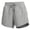 Grey, variant on Women's Running Shorts with 2 Zipper Pockets, Lightweight Quick Dry Workout Athletic Shorts for Women, Breathable Stretchy Gym Shorts for Running Yoga Hiking Beach Travel Black L