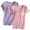 Purple2, variant on 2 Pack Sleep Tshirt Womens Plus Size Pajamas Top with Built in Bra Summer Short Sleeve Tops