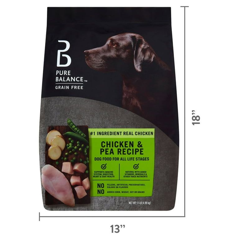 Pure Balance Chicken Pea Recipe Dry Dog Food Grain Free 11 lbs Walmart