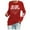 Red, variant on Women Crew Neck Pullover Women's Sweatshirt Jackets Without Hood Customizable Women Diy Your Photo Your Own Custom Text Sweatshirt M