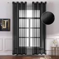thumbnail image 4 of Coofit Sheer Curtain Solid Color All-match Translucent Window Gauze Window Panel, 4 of 10