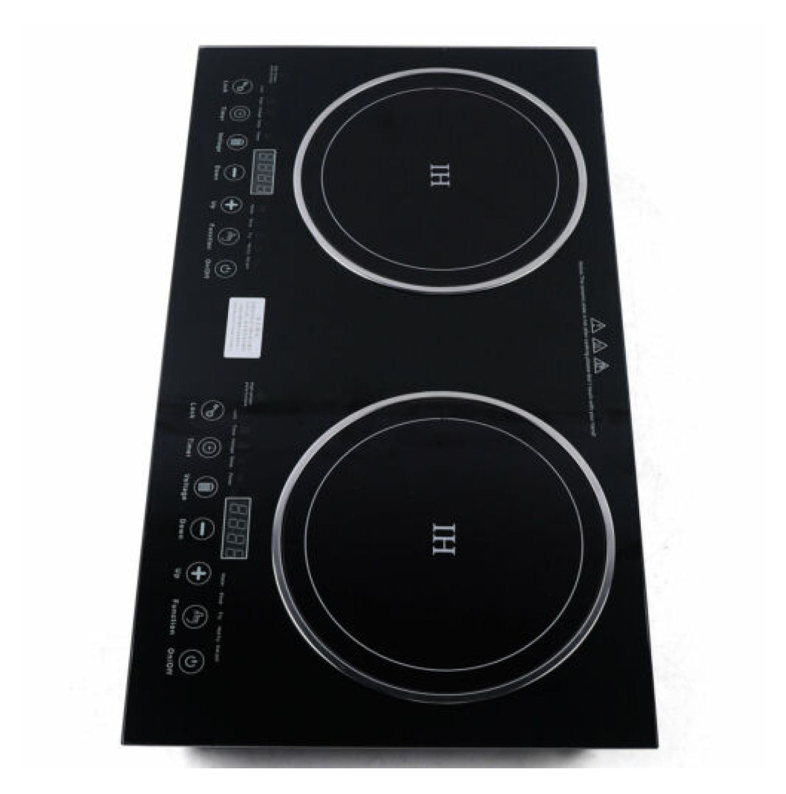 DazzAura 110V Induction Cooktop 2 Burners Electric Hob Cook Top Stove Ceramic Cooktop