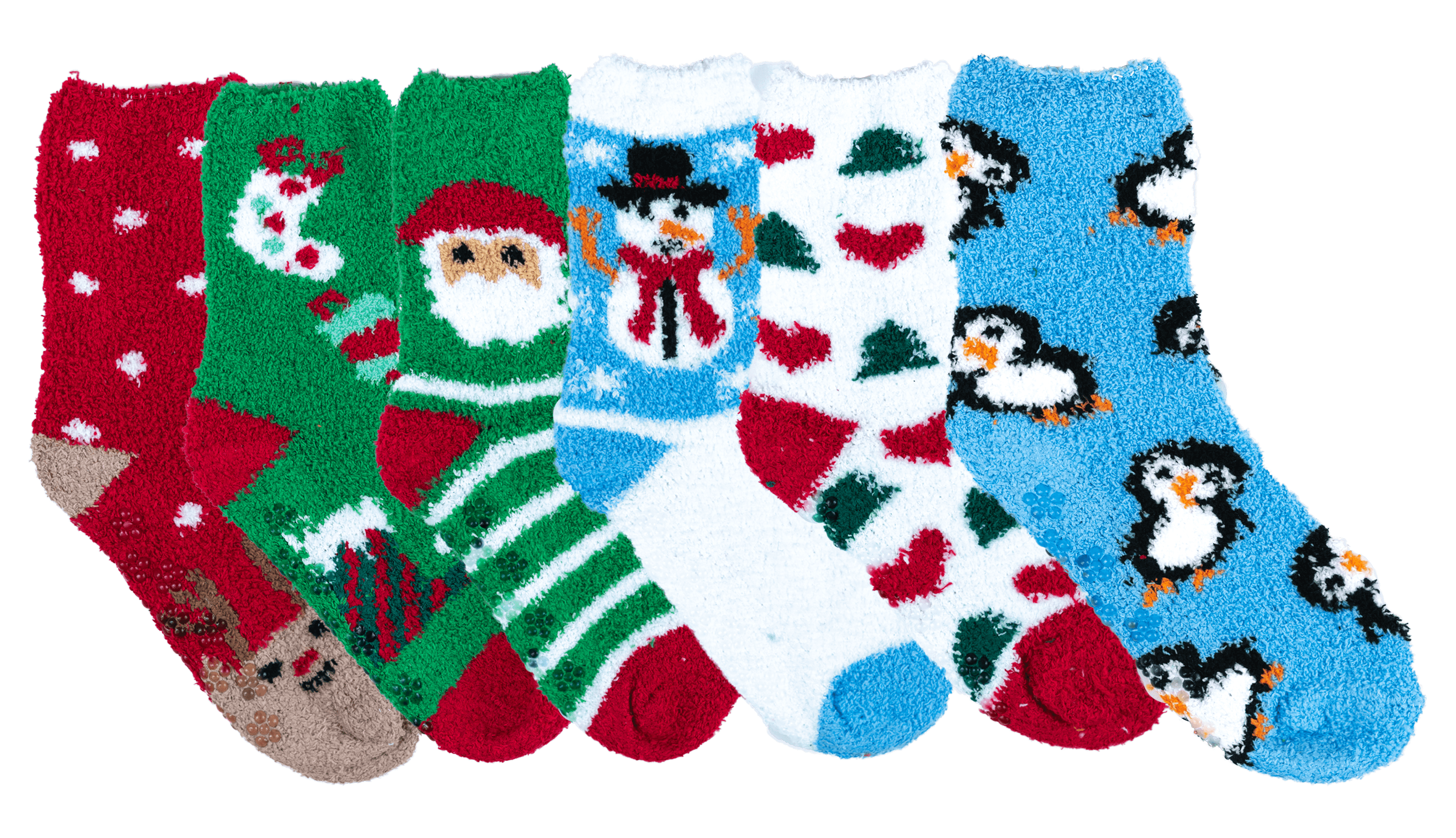 Different Touch 6 Pairs Pack Women Christmas Holidays Soft Non Skid