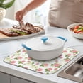 thumbnail image 2 of Pioneer Flower Floral Print Pattern Kitchen Dish Drying Mat 1 Pack, Ultra Absorbent Microfiber Drainer Mat, 16"x18", 2 of 6