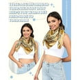 thumbnail image 6 of AWAYTR 35” Large Square Satin Head Scarf - 3Pcs Women Satin Hair Scarves Silk Bandana Scarf Headscarf, 6 of 9