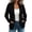 Black, variant on Ribbed Knitted Cardigan for Women Long Sleeve Open Front Crop Top with Pockets Casual Fall Comfy Plain Tops