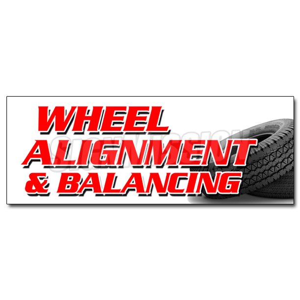 12" WHEEL ALIGNMENT & BALANCING DECAL sticker acsi brakes tire