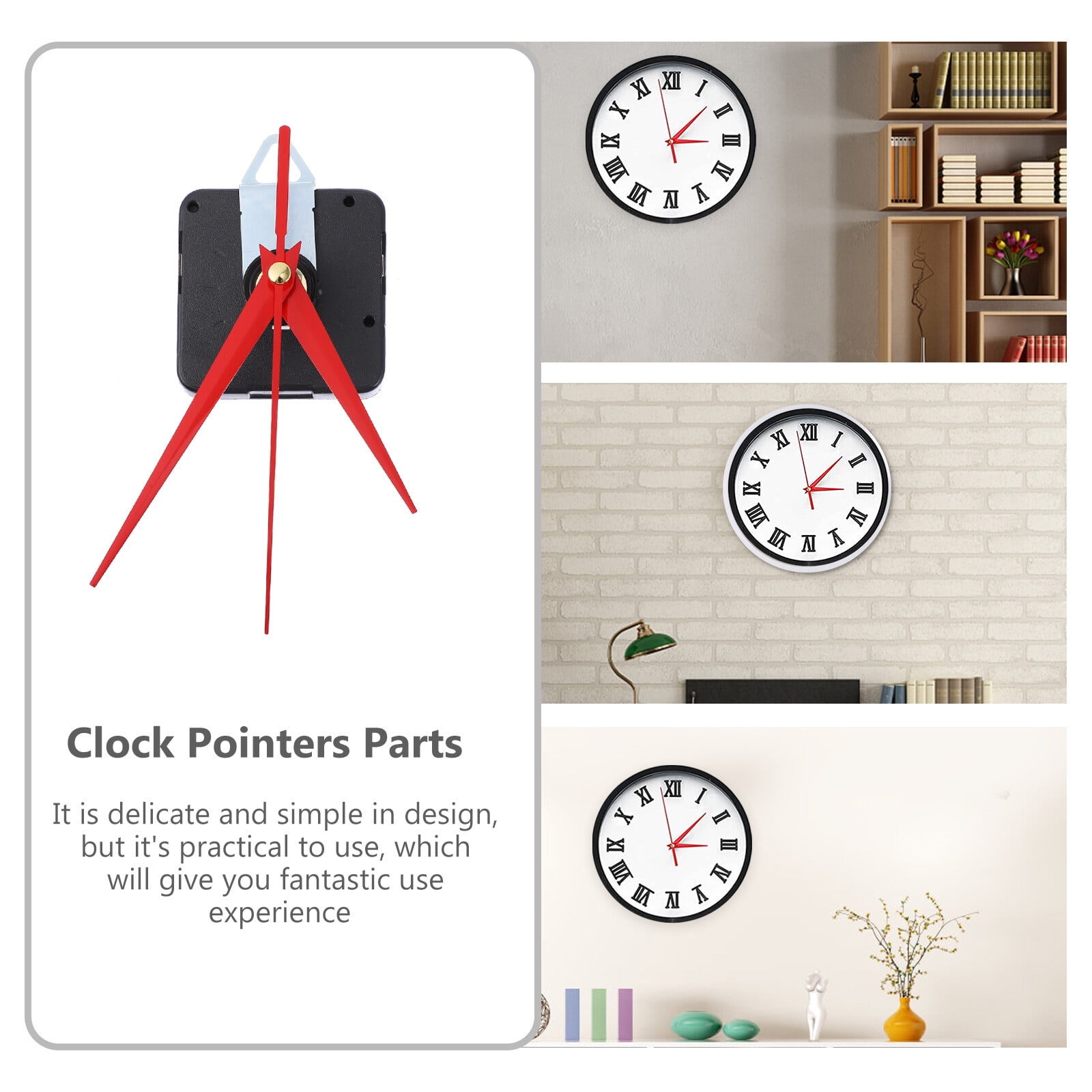 2 Count Vintage Mechanism Wall Clock Quartz Clock Movement 23X7CM