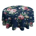 thumbnail image 4 of Pioneer Flower Floral Print Pattern Round Tablecloth 60"x60",Wrinkle Wipeable Table Cloth for Kitchen Dining Room Picnic Patio Party, 4 of 6