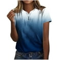 thumbnail image 1 of Pompotops Chemises Mode Décontractée pour Femmes Manches Courtes Tee-Shirt Ample Col en V Blouse Liquidation, 1 of 5