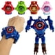 thumbnail image 1 of Iron Man Spiderman Cartoons Children's Watch Deformation Robot 3d Led Luminous Watch Children's Model Toy Watch, 1 of 1