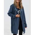 thumbnail image 5 of Zeagoo Women's Zip Up Hoodies Long Fleece Tunic Sweatshirts Casual Oversized Fall Coats Trendy Winter Hoodie, 5 of 7