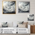 thumbnail image 4 of Designart "Monochrome Clouds Turbulence" Clouds Floater Framed Wall Decor, 4 of 5