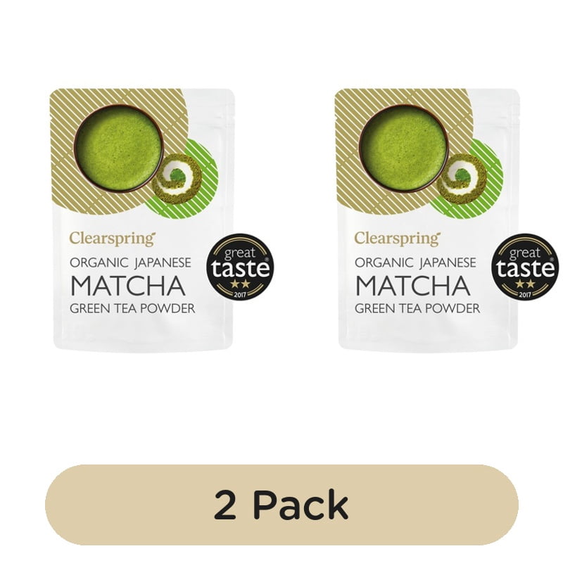 Clearspring Organic Japanese Premium Matcha Green Tea Powder 100g, British Import (Pack of 2)